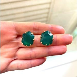 Kendra Scott Emerald Green Morgan Studs